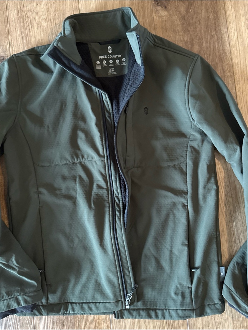 Free Country Men's Dark Olive Softshell Shirt Jacket